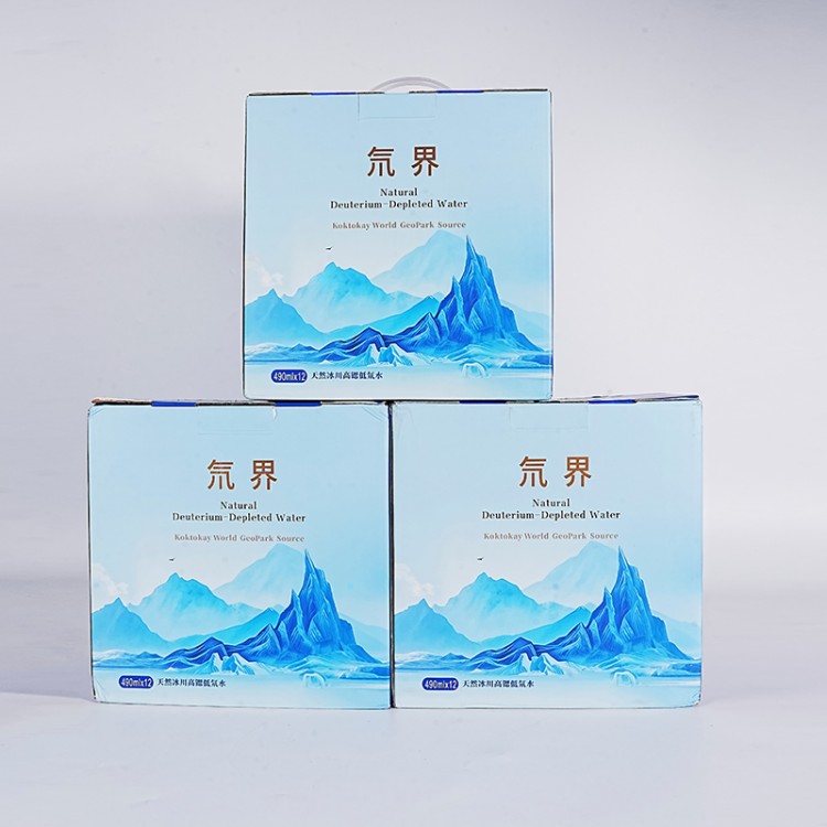 490ML/瓶*12瓶/箱 冰川 低氘(dāo)富锶健康好水高端饮用水